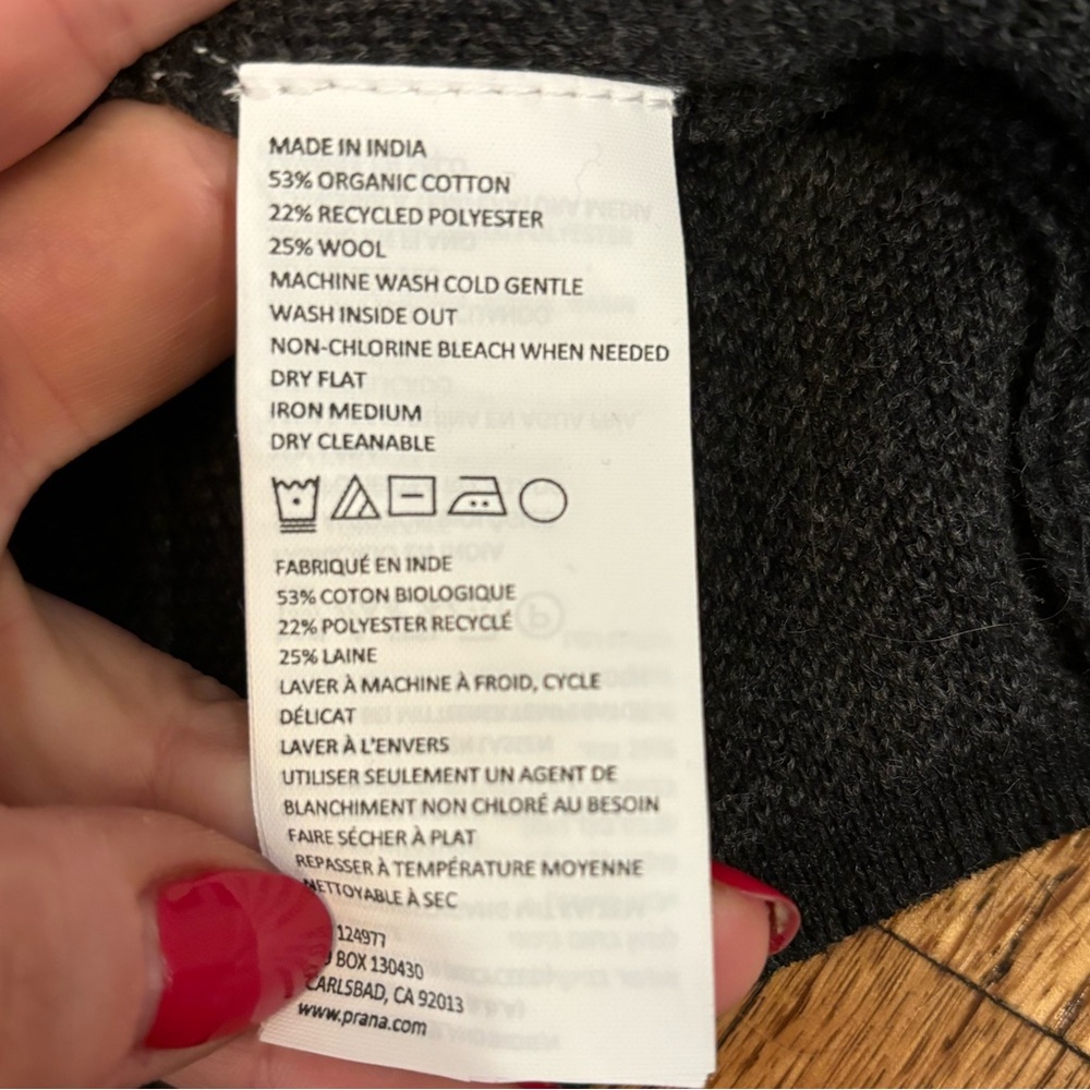 Prana | Charcoal Gray Cascadence Sweater Dress Sz S 1969821 - Picture 8 of 13
